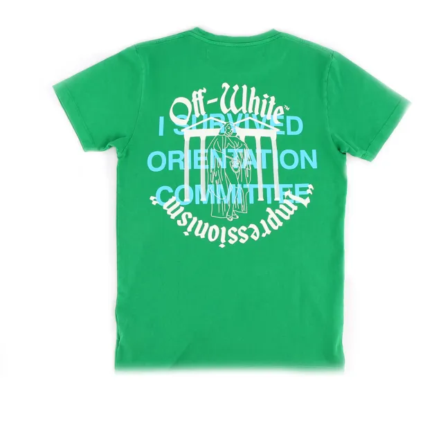 【OFF-WHITE】GOLLEGE SLIM TEE(綠色)