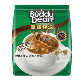 【Buddy Dean】巴迪三合一咖啡-雙倍特濃(18gx25入/包)