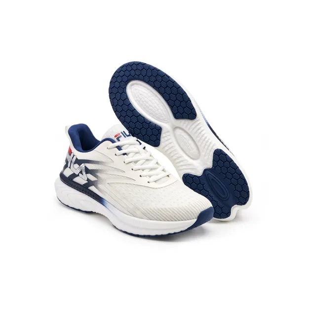 【FILA官方直營】Streamline 男款 慢跑鞋 運動鞋-白藍(1-J321Y-131)