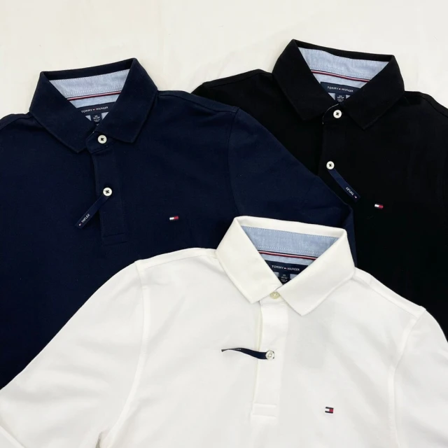 Tommy Hilfiger 長袖polo衫 彈性 polo衫 湯米 大尺碼 下擺開衩 長袖 平輸品(長袖)