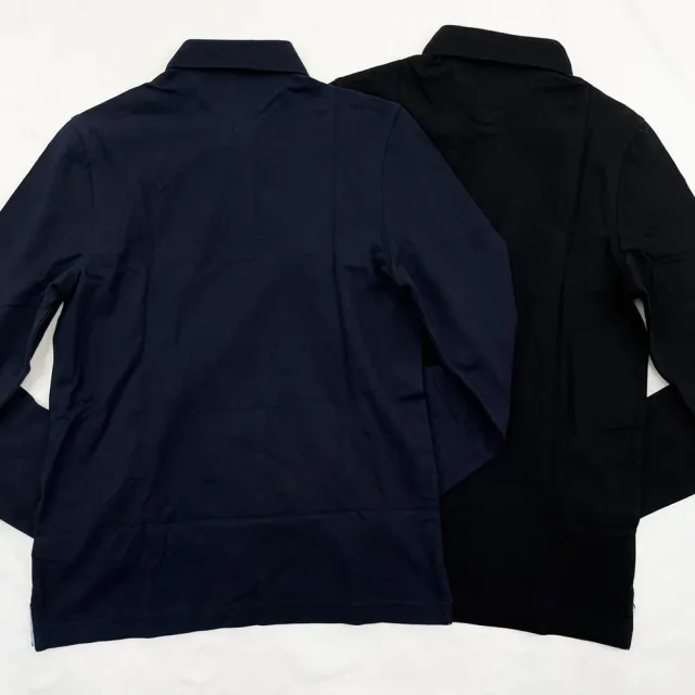 【Tommy Hilfiger】長袖polo衫 彈性 polo衫 湯米 大尺碼 下擺開衩 長袖 平輸品(長袖 8896)