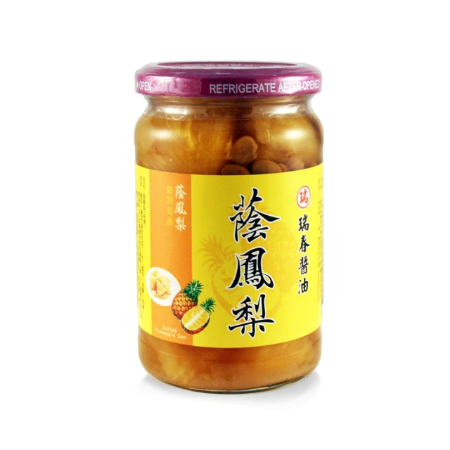 【瑞春醬油】蔭鳳梨350gx1瓶