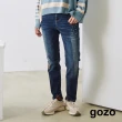 【gozo】漸層刷白虛線彈性水洗牛仔褲(兩色)