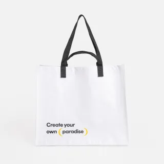 【HOLA】再生環保購物袋48cm 白