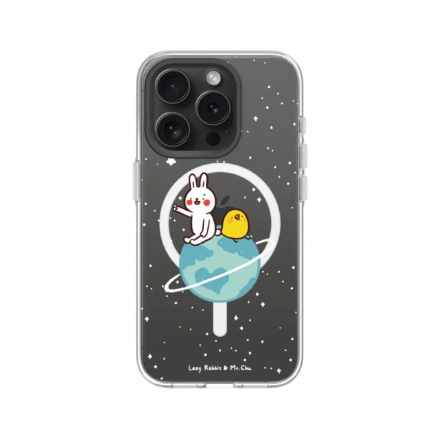 RHINOSHIELD 犀牛盾 iPhone 13系列 Clear MagSafe兼容 磁吸透明手機殼/小宇宙(懶散兔與啾先生)