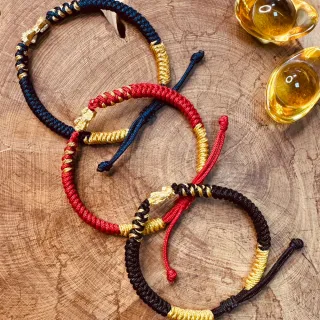 【赫本珠寶】999黃金貔貅本命年編織紅繩(0.08錢)