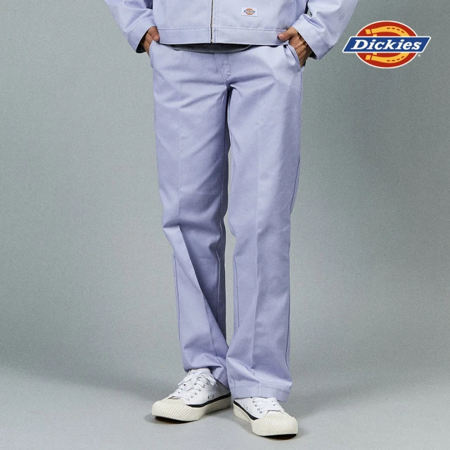 Dickies 男款宇宙藍紫色經典美版874抗皺材質寬版褲耳設計工裝長褲｜DK010609H18