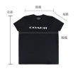 【COACH】COACH白字LOGO設計純棉短袖T恤