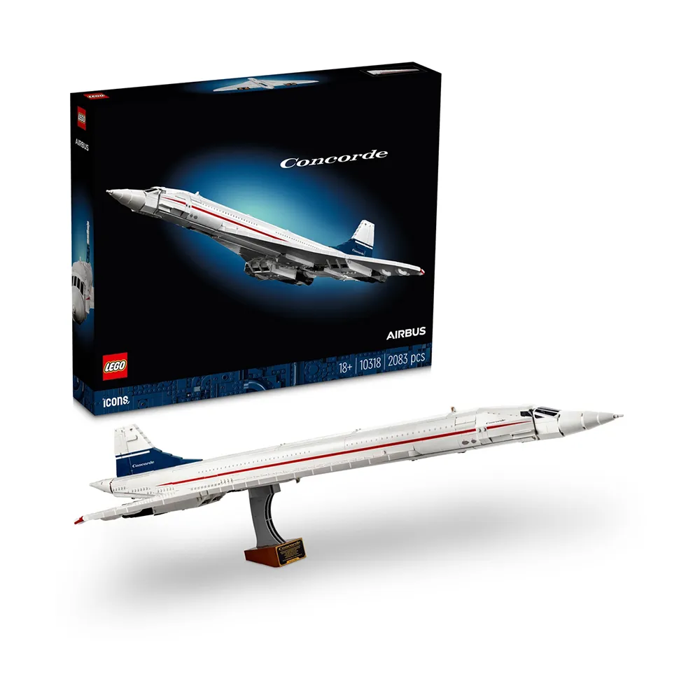 【LEGO 樂高】Icons 10318 協和號 Concorde(超音速客機 模型 居家擺設 禮物)