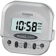 【CASIO 卡西歐】輕巧型摺疊電子鬧鐘(銀-PQ-30-8DF)