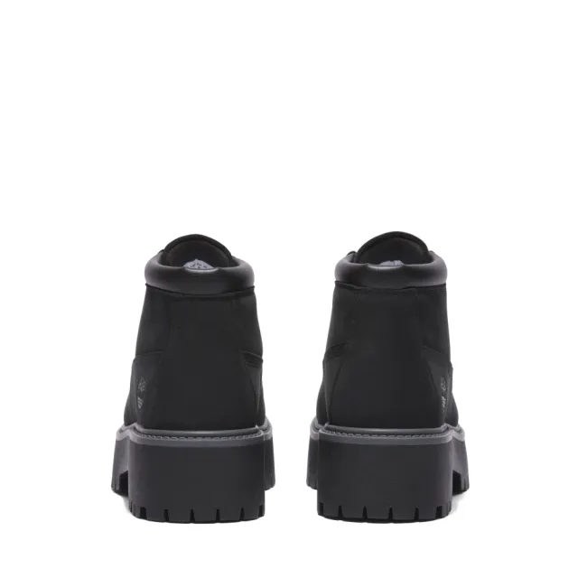 【Timberland】女款黑色 Stone Street 中筒厚底防水靴(A5REN015)