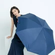 【雨傘王】《BigRed 安全感DARK》27吋黑膠傘布大傘面自動折傘(終身免費維修)