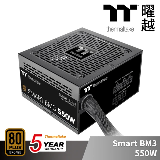 Thermaltake 曜越 Smart BM3 550W 銅牌 認證 電源供應器 半模組 支援ATX3.0(PS-SPD-0550MNFABT-3)