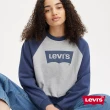 【LEVIS 官方旗艦】女款 復古學院風短版重磅大學T 學院藍 熱賣單品 18722-0074