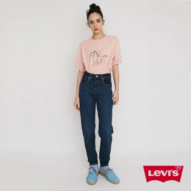 【LEVIS 官方旗艦】女 高腰修身窄管牛仔長褲/精工深藍染水洗/天絲棉/彈性布料/及踝款 熱賣單品 85873-0067