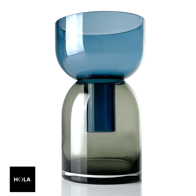 HOLAHOLA 荷蘭Cloudnola 玻璃花器大 藍+灰