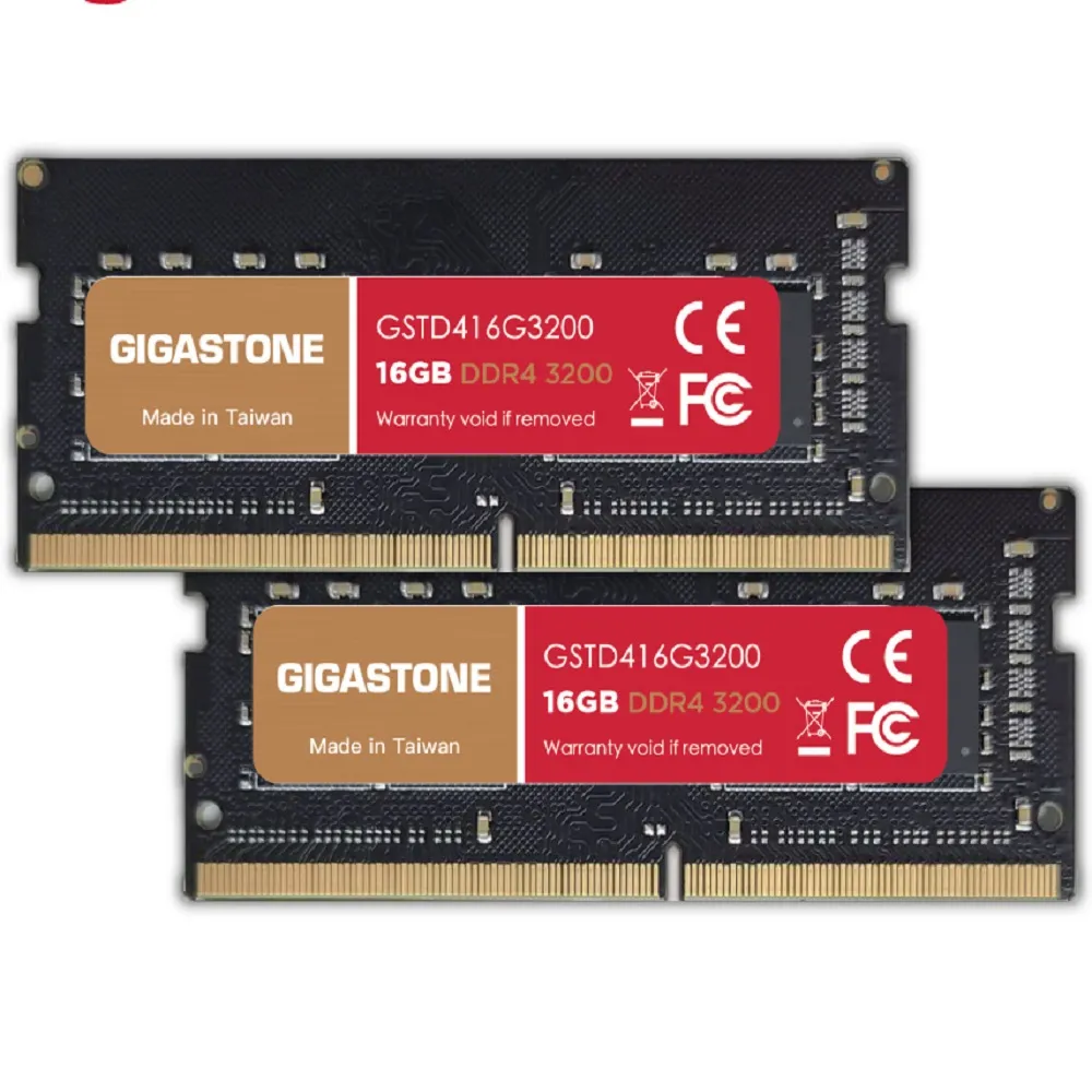 【GIGASTONE 立達】DDR4 3200MHz 32GB 筆記型記憶體 2入組(NB專用/16GBx2)