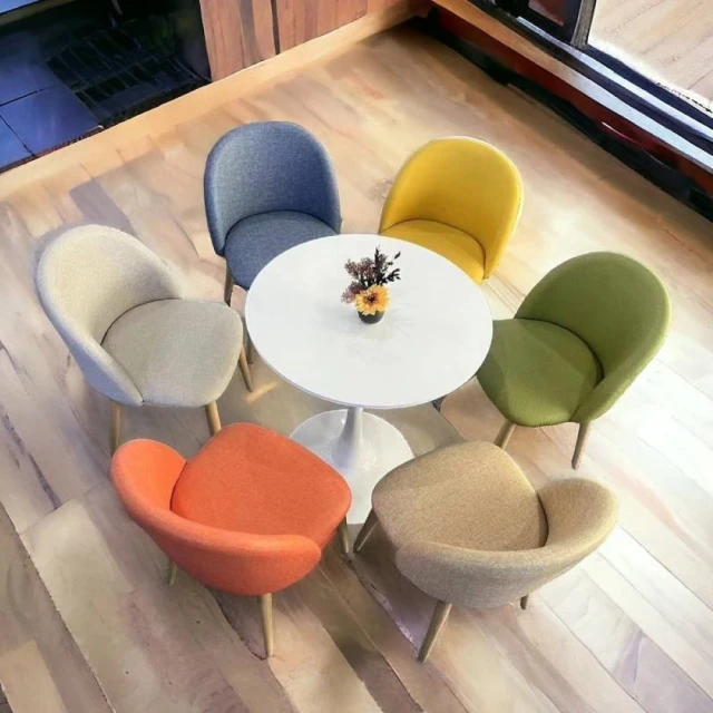 文創集 羅拉德時尚透氣皮革餐椅二入組合(四色可選+二張餐椅組