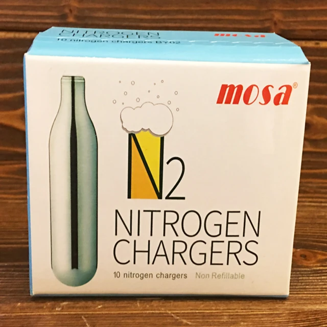 【MOSA】奶油槍、蘇打槍、氮氣咖啡專用 ― N2 純氮氣 氣彈、氣瓶、小鋼瓶 - 10入