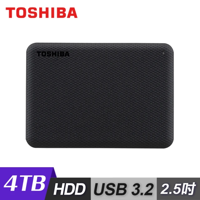 TOSHIBA 東芝 Canvio Advance V10 4TB 2.5吋 USB3.2 外接式硬碟 黑