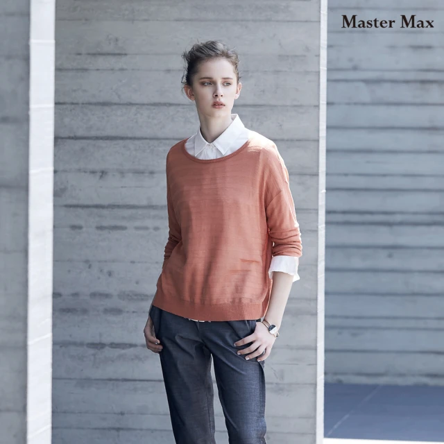 Master MaxMaster Max 圓領寬鬆長袖針織上衣(8728008)