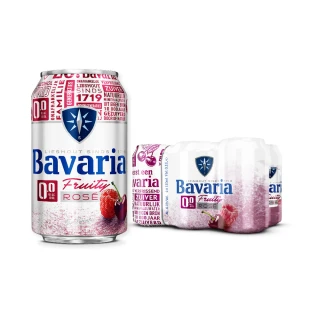 即期品【即將斷貨 Bavaria 巴伐亞】0.0零酒精飲料330mlx24入/箱(粉紅莓果)