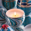 【LADENAC】西班牙皇室香氛 法貝熱彩蛋 淺藍螺旋 LIGHT BLUE HELICAL 220克 香氛蠟燭
