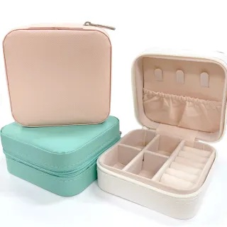 韓式精緻皮革飾品收納盒旅行收納盒(珠寶盒 飾品盒 戒指盒 首飾盒)