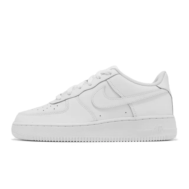 【NIKE 耐吉】休閒鞋 Air Force 1 LE 大童 女鞋 全白 白 AF1 百搭 經典(FV5951-111)