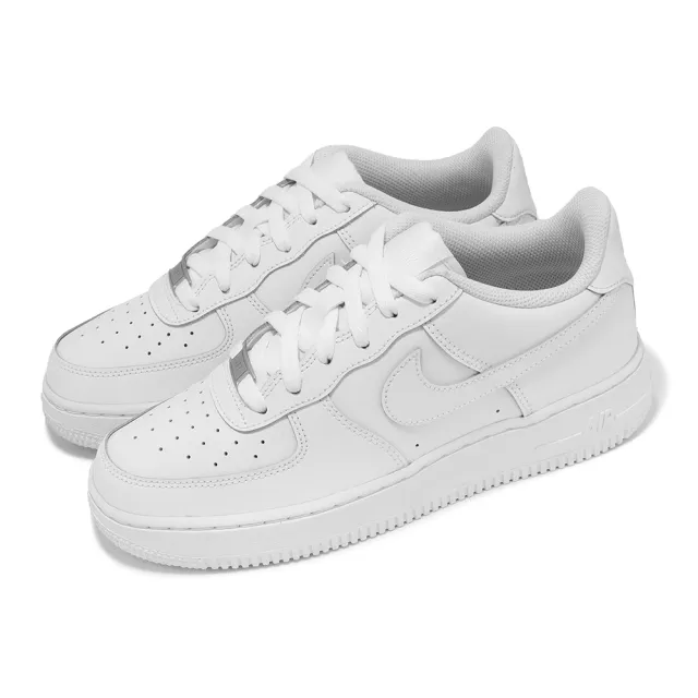 【NIKE 耐吉】休閒鞋 Air Force 1 LE 大童 女鞋 全白 白 AF1 百搭 經典(FV5951-111)