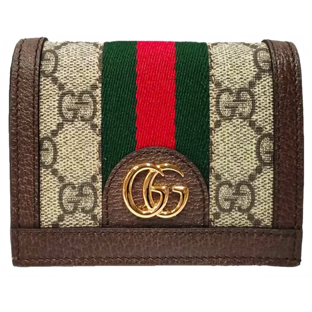 【GUCCI 古馳】523155 經典Ophidia系列GG卡夾/零錢包短夾(多色可選)