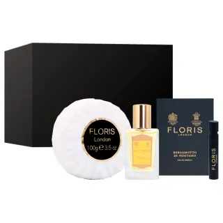 【FLORIS】御藏系列3件禮盒組 - 漫步波西塔諾 香水14ml+針管香水2ml+沐浴皂100g(專櫃公司貨)
