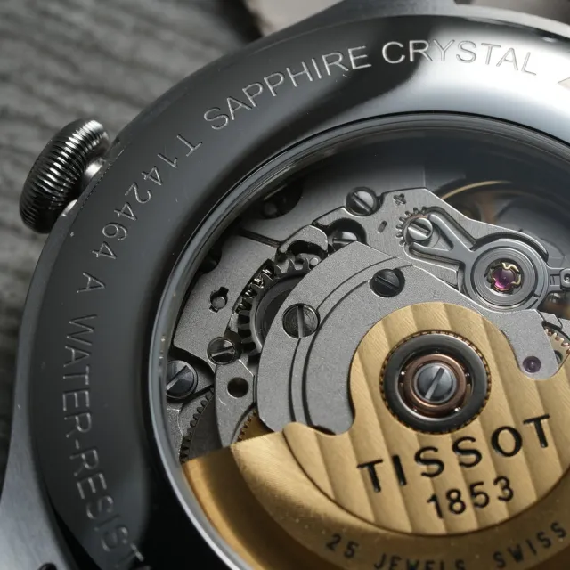 【TISSOT 天梭】官方授權 Heritage 1938 COSC 天文台認證機械錶-39mm 618年中慶(T1424641606200-煙煤灰色)