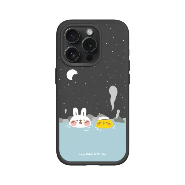 【RHINOSHIELD 犀牛盾】iPhone 11/Pro/Pro Max SolidSuit背蓋手機殼/泡溫泉(懶散兔與啾先生)