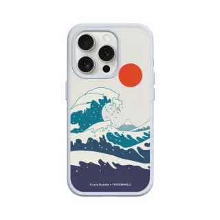 【RHINOSHIELD 犀牛盾】iPhone 11/Pro/Pro Max SolidSuit背蓋手機殼/貓咪海浪(I Love Doodle)