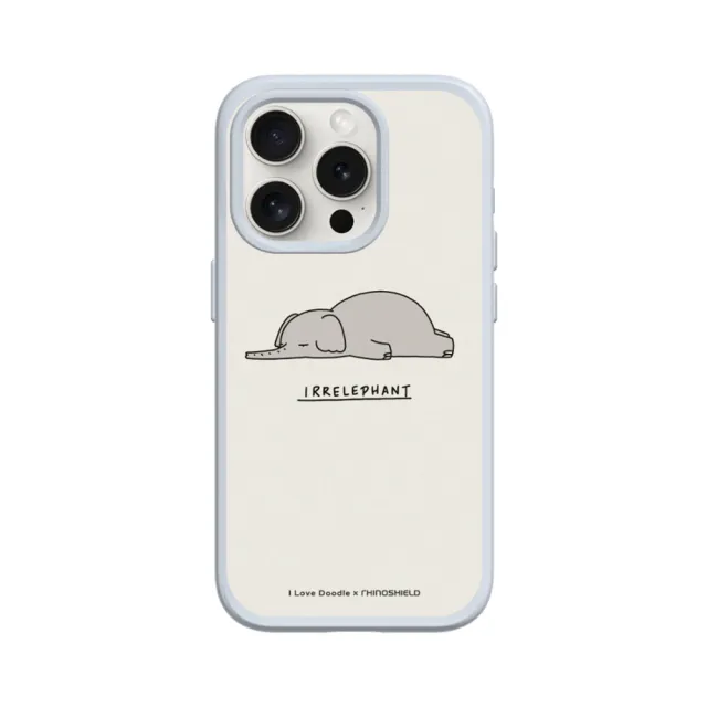 【RHINOSHIELD 犀牛盾】iPhone 11/Pro/Pro Max SolidSuit背蓋手機殼/大象(I Love Doodle)