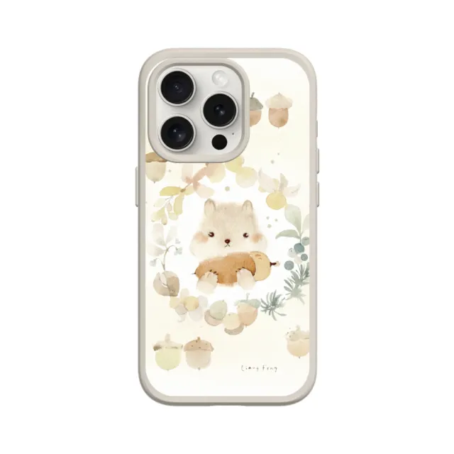 【RHINOSHIELD 犀牛盾】iPhone 12 mini/Pro/Max SolidSuit背蓋手機殼/涼丰系列-松果與小松鼠(涼丰)