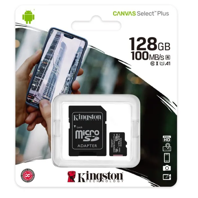 【Kingston 金士頓】新版 128GB Canvas Select Plus microSDXC記憶卡(SDCS2/128GB 原廠永久保固)