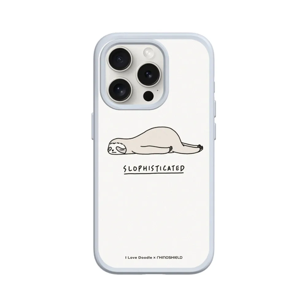 【RHINOSHIELD 犀牛盾】iPhone 14/Plus/Pro/Max SolidSuit背蓋手機殼/樹懶(I Love Doodle)
