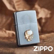 【Zippo】金色水晶骷髏防風打火機(美國防風打火機)
