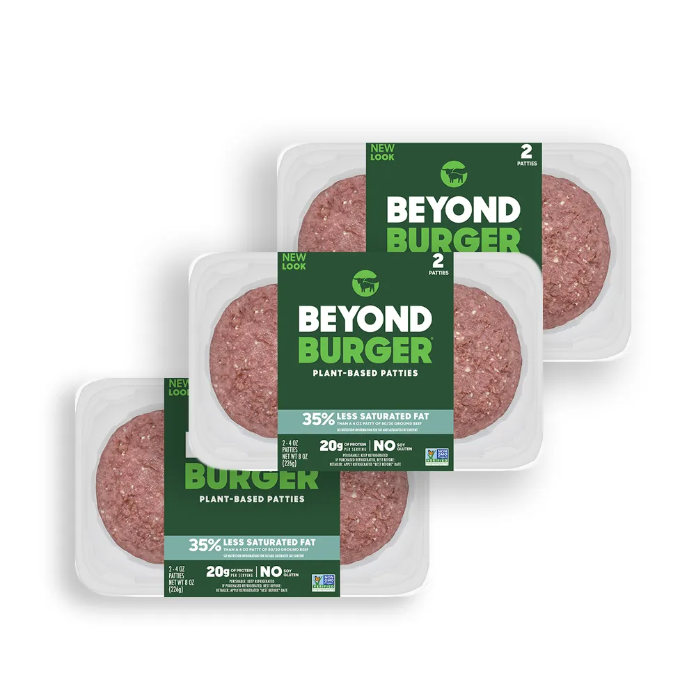 【Beyond Meat】美國 未來漢堡排226g x3入(植物蛋白製品 純素 Vegan 素食漢堡排)
