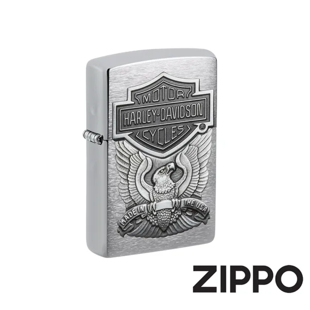 【Zippo】Harley-Davidson哈雷飛鷹徽章防風打火機(美國防風打火機)