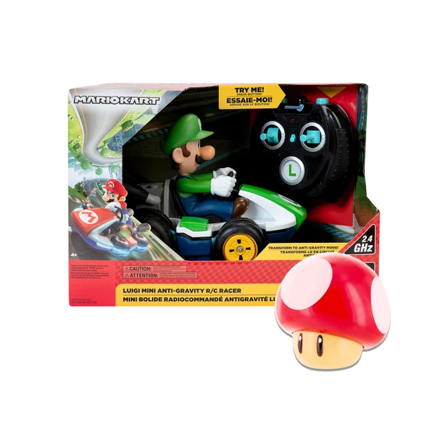 Nintendo 任天堂 瑪利歐迷你遙控車款+方塊問號燈(超