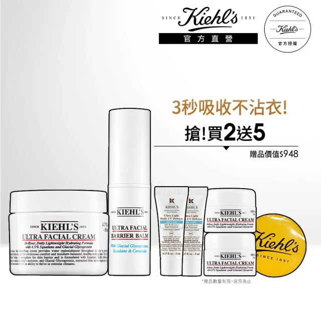 契爾氏 官方直營 冰河系列全新品雙入組(Kiehl’s /保濕霜50ml+保濕棒9g)