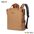 【Rosse Bags】經典15.6吋大容量筆電牛津布後背包(現+預  棕色／黑色／紫色)