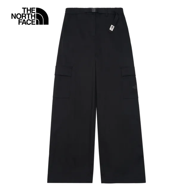 【The North Face 官方旗艦】北面女款黑色吸濕排汗防曬可調節褲腰休閒褲｜88S3JK3