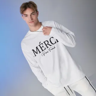 【MAJOR MADE】Merci巴黎凸繡長TEE(#長袖上衣#T-shirt#刺繡)