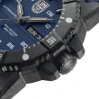 【LUMINOX 雷明時】Master Carbon SEA 碳纖維超級海豹自動機械錶 瑞士錶(藍色 45mm / 3863)