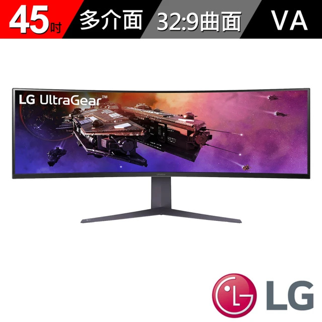 【LG 樂金】45GR75DC-B UltraGear™ 45型 VA Dual QHD 200Hz曲面電競螢幕(32:9/HDMI2.1/1500R/Type-C)