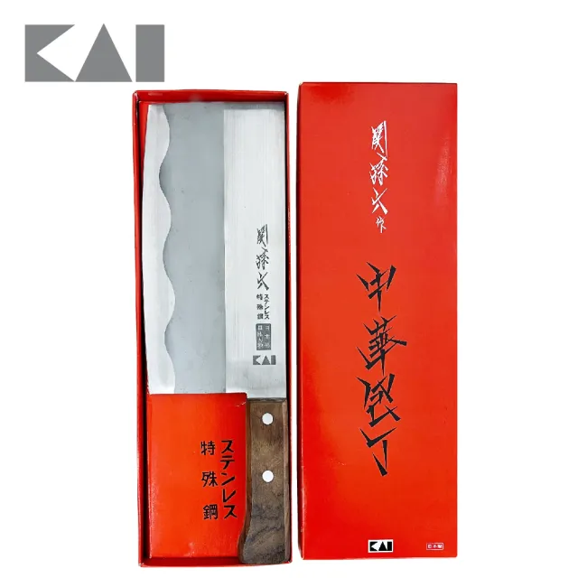 【KAI 貝印】日本製 關孫六不鏽鋼中華菜刀 18cm(不鏽鋼刃物鋼 日本廚刀)